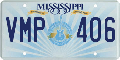 MS license plate VMP406