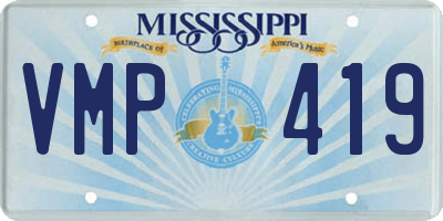 MS license plate VMP419