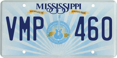 MS license plate VMP460