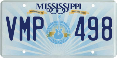 MS license plate VMP498