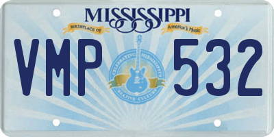 MS license plate VMP532