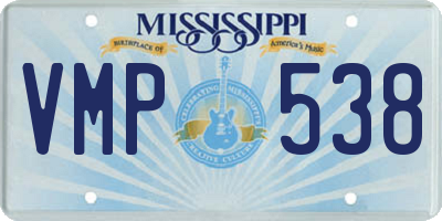 MS license plate VMP538