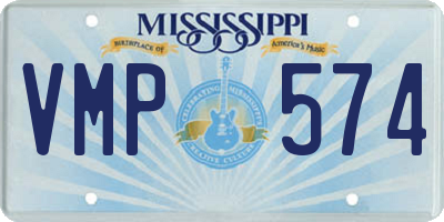MS license plate VMP574