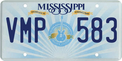 MS license plate VMP583