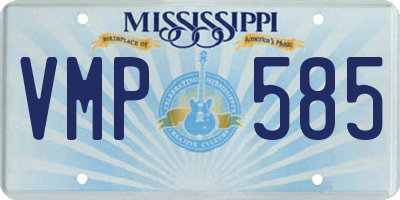 MS license plate VMP585