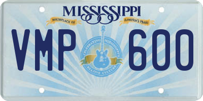 MS license plate VMP600