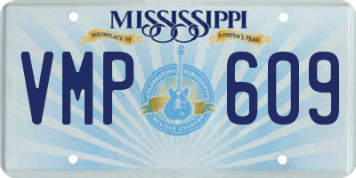 MS license plate VMP609