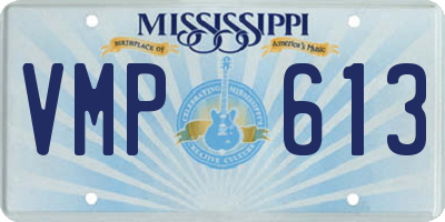 MS license plate VMP613