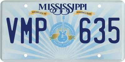 MS license plate VMP635