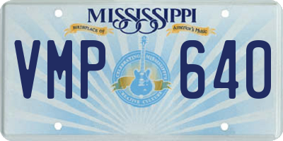 MS license plate VMP640