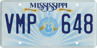 MS license plate VMP648
