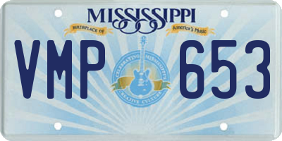 MS license plate VMP653