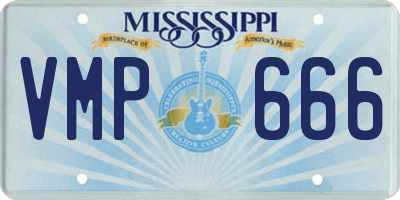 MS license plate VMP666