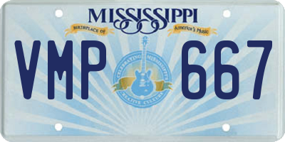 MS license plate VMP667