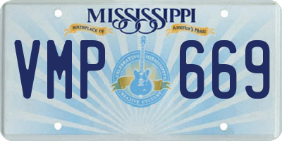 MS license plate VMP669