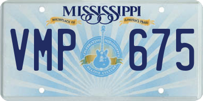MS license plate VMP675