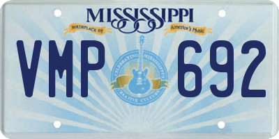 MS license plate VMP692