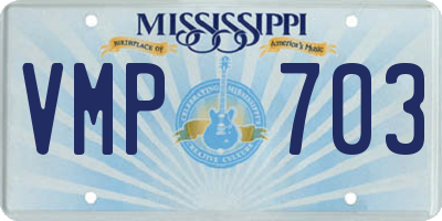 MS license plate VMP703