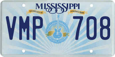 MS license plate VMP708