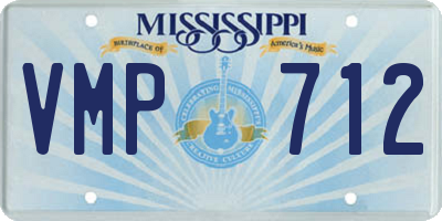 MS license plate VMP712