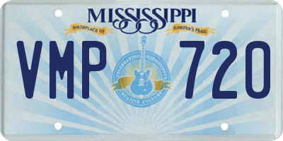MS license plate VMP720