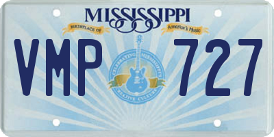 MS license plate VMP727