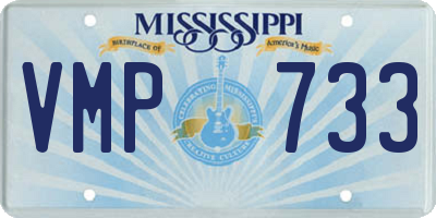 MS license plate VMP733