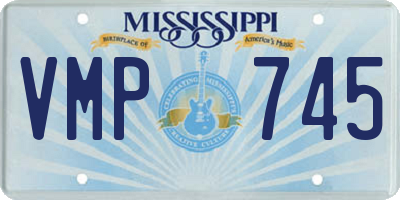 MS license plate VMP745