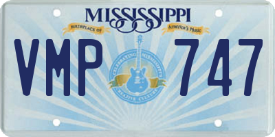 MS license plate VMP747