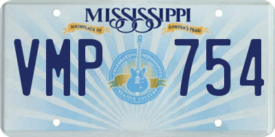 MS license plate VMP754