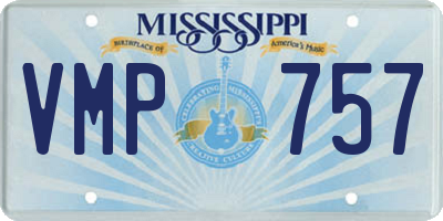 MS license plate VMP757