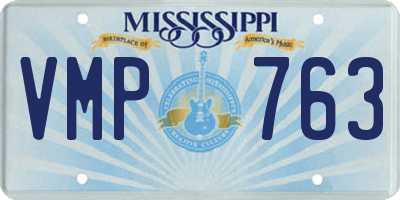 MS license plate VMP763