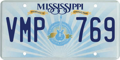 MS license plate VMP769