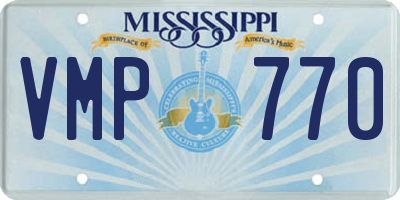 MS license plate VMP770