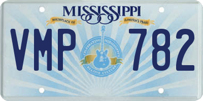 MS license plate VMP782