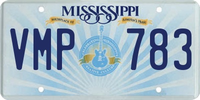 MS license plate VMP783