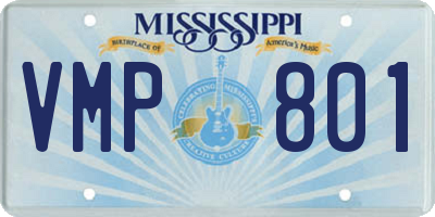 MS license plate VMP801