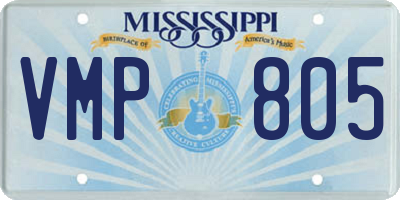 MS license plate VMP805
