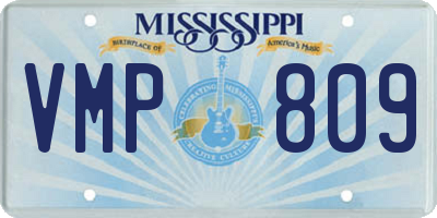 MS license plate VMP809