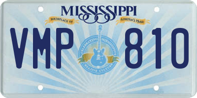 MS license plate VMP810