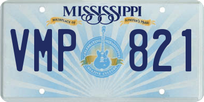 MS license plate VMP821