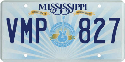 MS license plate VMP827