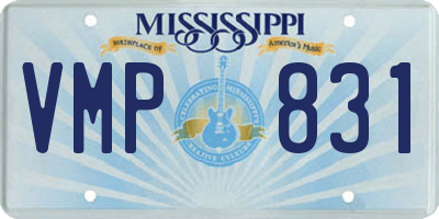 MS license plate VMP831