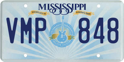 MS license plate VMP848