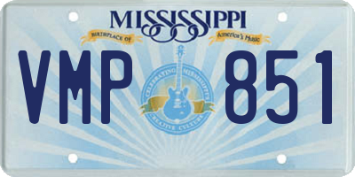 MS license plate VMP851