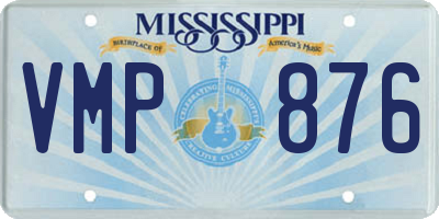 MS license plate VMP876