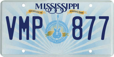 MS license plate VMP877