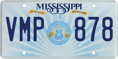 MS license plate VMP878