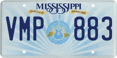 MS license plate VMP883