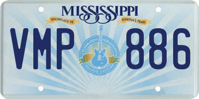 MS license plate VMP886
